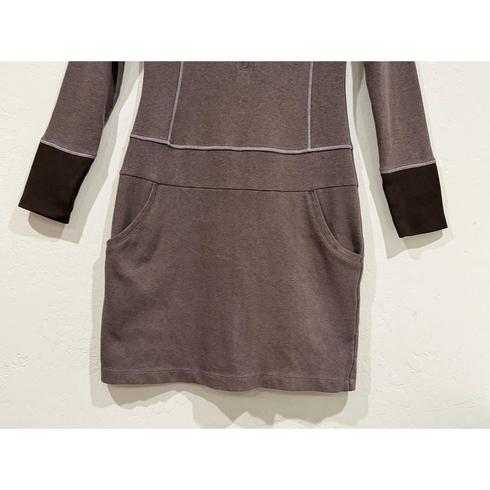 Columbia Womens Omni-Wick Quarter Zip Dress Brown Long Sleeve Pockets Active S - Picture 8 of 9
